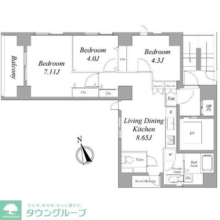 アーチフィールド浅草の物件間取画像